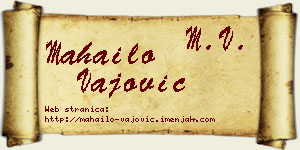 Mahailo Vajović vizit kartica